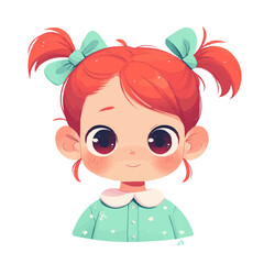 High Half-Ponytail – Trendy and Elegant Half-Ponytail with High Lift, Digital Hair Art and Vector Illustration

