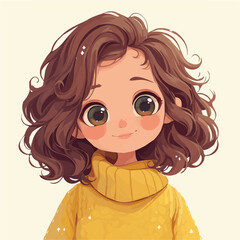 Hollywood Waves Hairstyle – Elegant and Glamorous Waves, Classic Women’s Haircut, Stylish and Vintage Hair Vector Illustration

