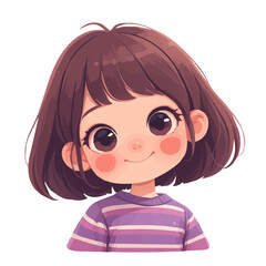 Choppy Short Cut – Bold and Trendy Short Hairstyle with Choppy Layers, Fashionable Women’s Haircut, Vector Art Illustration

