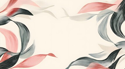 A floral-inspired scribble snake frame with flowing snake-like shapes mimicking petals. No background. Designed as a creative vector asset