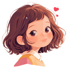 Choppy Short Cut – Bold and Trendy Short Hairstyle with Choppy Layers, Fashionable Women’s Haircut, Vector Art Illustration

