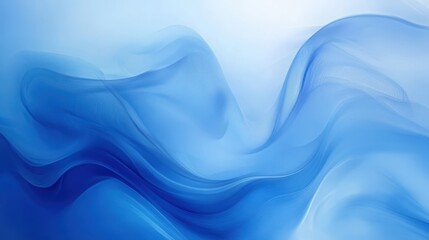 Fototapeta premium Abstract Blue Wave Pattern Digital Art