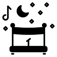 Festival icon, glyph icon style