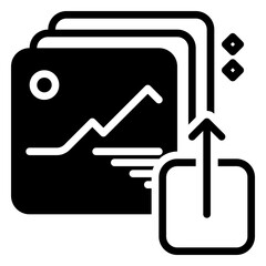 Upload icon, glyph icon style