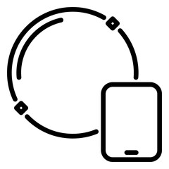 Mobile icon, line icon style