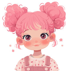 Sleek Hairstyle – A Perfect Fusion of Sleek Shine, Defined Style, and Elegant Texture in Flat 2D Illustration
