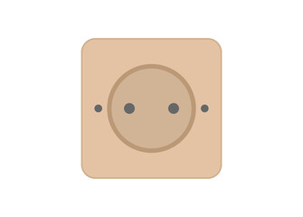 Wall electric socket. Type C. Simple flat illustration
