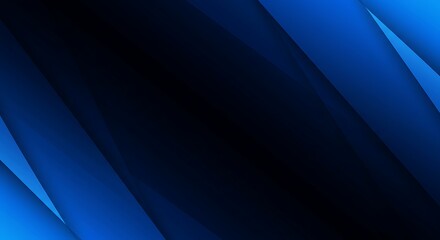Dark abstract geometric shapes.  Deep blue diagonal lines with layers and gradient shadow.