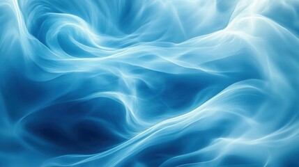 Obraz premium Abstract Blue Swirling Light Waves Background