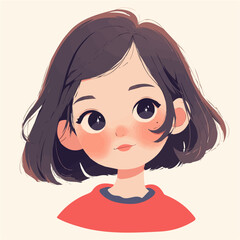 Stunning Tousled Bob Hairstyle – A Trendy and Relaxed Digital Art Representation with Tousled Texture in Flat 2D

