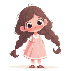 Twisted Braid Hairstyle – A Chic and Elegant Vector Illustration for Trendy Hair Design and Contemporary Beauty
