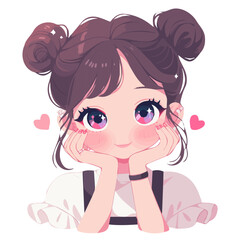 Twisted Curls Hairstyle – A Bold and Elegant Vector Illustration for Sophisticated Hair Design and Beauty
