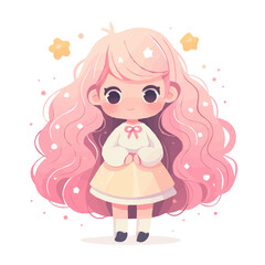 Tone Hair with Curls Hairstyle – A Perfect Blend of Subtle Elegance, Texture, and Natural Curls in Vector Art
