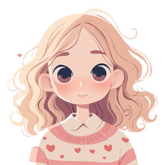 Voluminous Waves Hairstyle – A Stylish and Elegant Vector Illustration for Hair Design and Beauty

