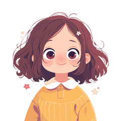 Wavy Bangs Hairstyle – A Stylish and Elegant Vector Illustration for Hair Design and Beauty
