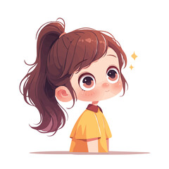 Wavy High Ponytail Hairstyle – A Stunning Vector Illustration for Modern Hair Design and Beauty
