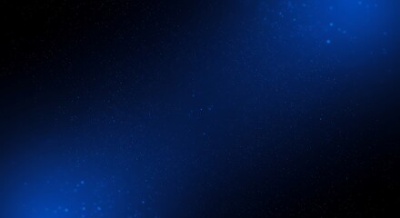 Obraz premium Dark mysterious blue background with glowing effect, concept for digital technology, business innovation and corporate communication