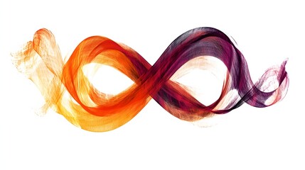 A scribble snake frame in the shape of an infinity symbol with dynamic overlapping loops. No background. A bold and artistic vector design