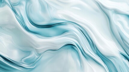 Obraz premium Abstract Swirling Blue and White Liquid Marble Design