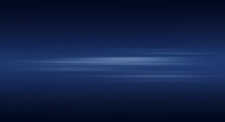 Fototapeta premium Dark blue gradient background with horizontal glowing light streaks, concept for digital technology, business innovation and corporate communication