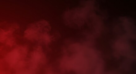 Dark maroon smoke haze. Red gradient background. Blurry color.