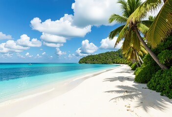 Obraz premium beach with palm trees