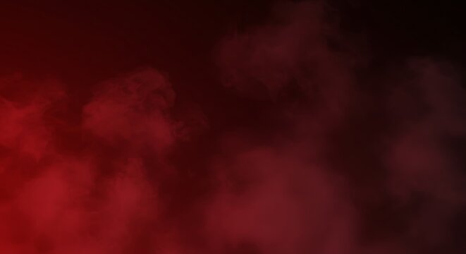 Dark maroon smoke haze. Red gradient background. Blurry color.