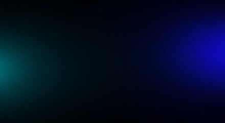 Fototapeta premium Dark gradient background with vibrant blue and green glowing spots, concept for digital technology, business innovation and corporate communication