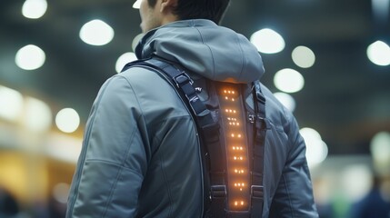 LED backpack Heated Jacket Vr suit Gorpcore haptic vest Waterproof German Bionic and Wander oivo Novakid Smart Clothing for Athletes tennis racket with sensors tracking swing speed ball impact shot a