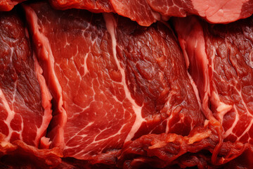 Processed collage of fresh raw meat beef surface texture. Background for banner, backdrop