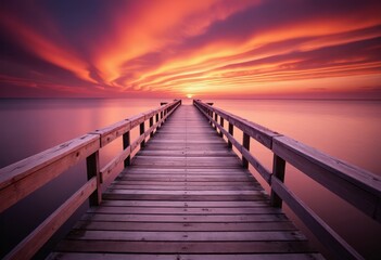 Obraz premium pier at sunset