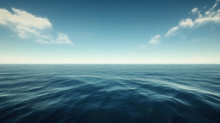 Obraz premium Paisaje marino cielo nublado
