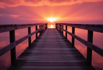 Obraz premium pier at sunset