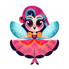 fantasy character ballerina with wings