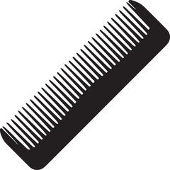 Illustration of small hair comb icon silhouette