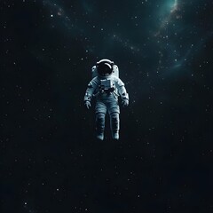 Naklejka premium Astronaut floating in space