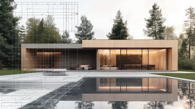 Casa moderna con piscina y dise&ntilde;o arquitect&oacute;nico