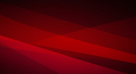 Fototapeta premium Dark red, burgundy, red abstract geometric layered shapes with diagonal lines and gradient.