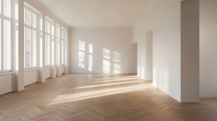 Fototapeta premium Descripción de un espacio interior moderno y luminoso