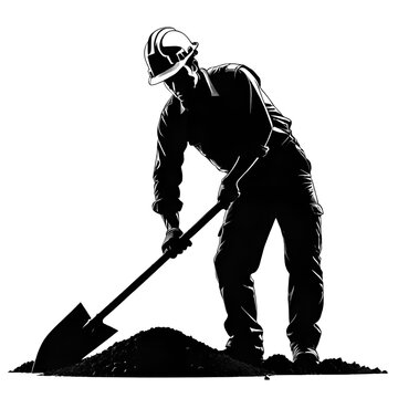 recommend clip art: Construction man with shovel