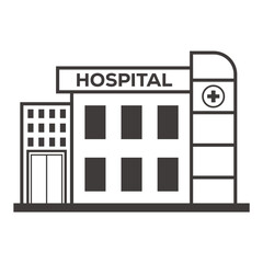 hospital building icon vector illustration