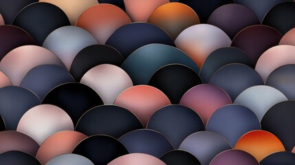 Obraz premium Colorful abstract arrangement of overlapping circles creating a modern design