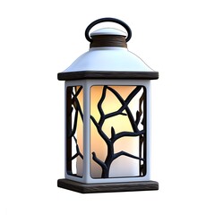 Christmas Lantern with Branch Design and Soft Glow