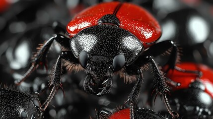 Beetle Macro. Bug bounty program nature-based Thumbnail semantic versioning Pyodide Ant design WebAssembly Intigriti HackerOne amab Close-up black red insect wildlife nature