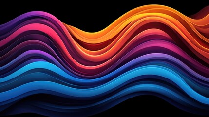 Dynamic color waves abstract art digital design vibrant environment creative perspective artistic concept for impact