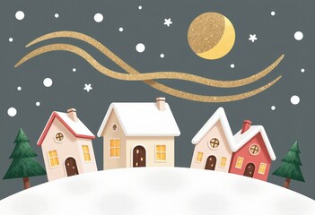 Fototapeta premium landscape with houses