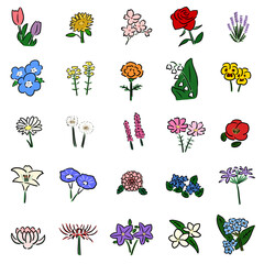 花のイラスト集 © madai