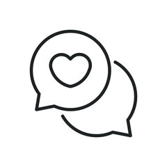 Positive feedback thin line icons. Editable stroke and Perfect pixel on transparent background