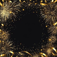 Frame New Years background with copy space