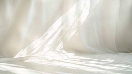 Obraz premium White Sheer Fabric Draped in Sunlight